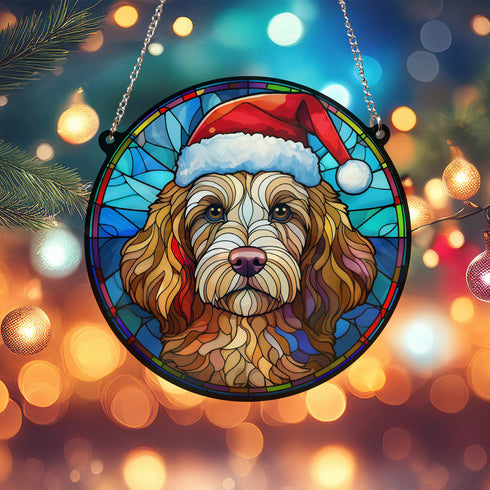 Cavapoo Christmas Suncatcher